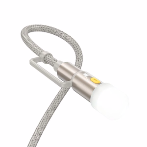 Hoco All-in-one -kaapeli USB-C / Lightning – USB-C / LED-valo PD 3A 60W 1,2m U138 harmaa