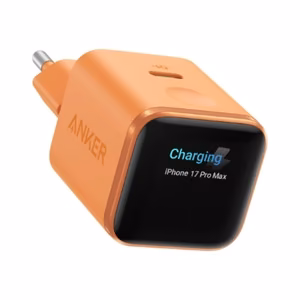 Anker Nano A121DGO1 – 45 W USB-C charger with smart display, orange