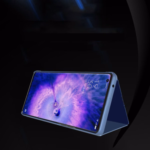Clear View Case cover for Oppo Find X5 Pro cover with a flap black