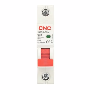 CNC YCB9-80M miniature circuit breaker, 1P, C32, 6 kA