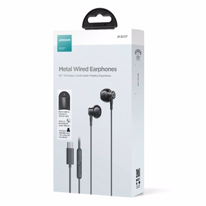 Joyroom TYPE-C Series JR-EC07 USB-C in-ear-kuulokkeet metalli - musta