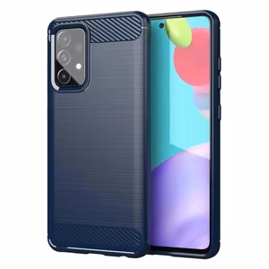 Carbon Case Joustava kansi TPU asia Samsung Galaxy A72 4G sininen
