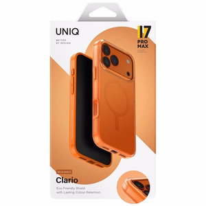 Uniq Clario Magclick lataussuojakuori iPhone 17 Pro Max oranssi