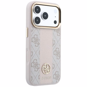 Kotelo mallille IPHONE 18 Pro/17 Pro MagSafe-yhteensopiva (Stripe Round and Classic Logos 4G) (väri: vaaleanpunainen)