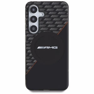 AMG Double Layer Rhombs MagSafe Suojakuori Samsung Galaxy S25+:lle - musta/punainen
