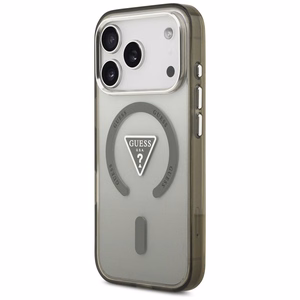 GUESS suojakuori iPhone 17 Pro Max MagSafe-yhteensopiva (IML Gradient kolmiologolla) - khaki