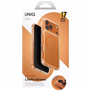 Uniq LifePro Xtreme Magclick -latauskuori iPhone 17 Pro Max - oranssi