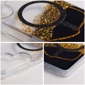 Case for Samsung S24 / S25 Golden compatible with MagSafe black