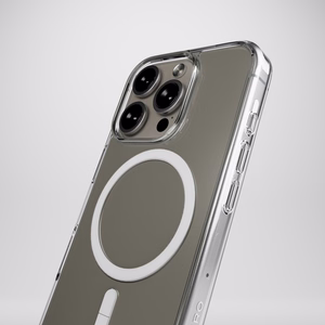 Puro Impact Clear D3O MagSafe Silikoninen Suojakuori iPhone 16 Pro Maxille - läpinäkyvä
