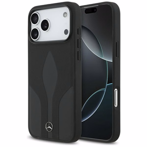 Mercedes Leather The Move MagSafe Suojakuori iPhone 17 Pro Max:lle - Musta