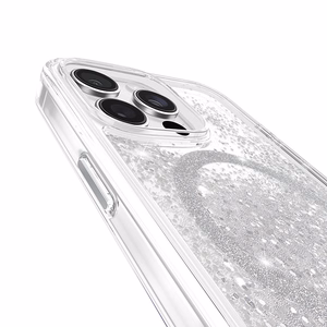 Case-Mate Waterfall MagSafe suojakuori iPhone 16 Pro Max -laitteelle, hopeanvärinen