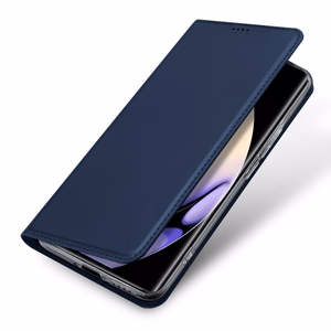 Dux Ducis Skin Pro suojakuori Realme 10 Pro+:lle läppäsuojus korttilokerolla lompakko jalusta sininen