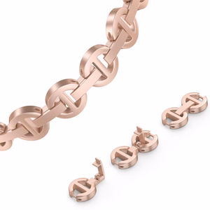 Bracelet loop for Apple Watch 42/44/45 design 3 rose gold