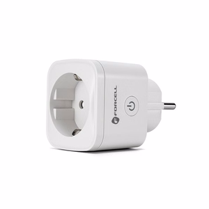 FORCELL F-ENERGY EU02 Älypistoke 230V WiFi-tuella, ajastimella ja Tuya/Amazon Alexa -tuella - valkoinen
