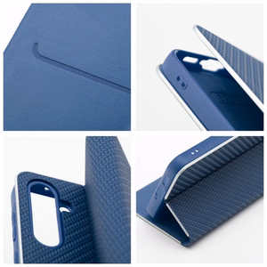 Flip case for Samsung A51 Luna Book Carbon blue