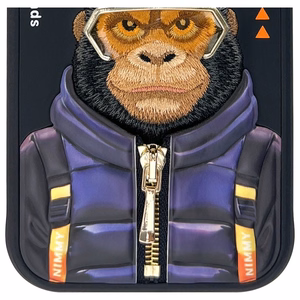 Nimmy Cool&Cute 2.0 Monkey Suojakuori iPhone 15:lle - musta