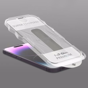 Karkaistu lasi Full Glue Easy-Stick Box IPHONE 11:lle musta