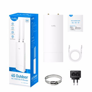 Cudy LT500 langaton reititin Fast Ethernet kaksikaistainen (2.4 GHz / 5 GHz) 4G valkoinen