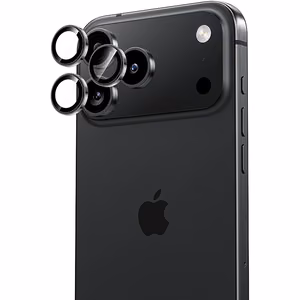 Safiirinen Benks DR Sapphire -linssinsuoja (C.M.SX.AP.BK.LB74) iPhone 18 Pro / 18 Pro Max -puhelinten kameroille, musta