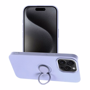 Silikoninen Suojakuori Renkaalla iPhone 15 PRO MAX:lle violetti