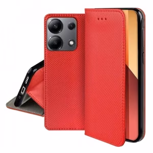 Puhelimen suojakuori Smart Magnet Xiaomi Redmi 13C / Poco C65 / Poco M6 5G punainen