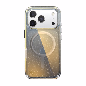 Speck Presidio Lux MagSafe suojakuori iPhone 17 Pro -laitteelle, Hyper Mirror Glitter / Silver Metallic -värinen