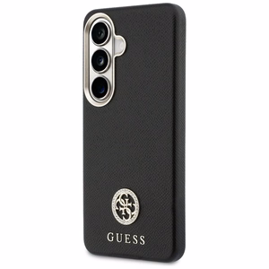 Guess Rhinestone Round Logo MagSafe Case for Samsung Galaxy S26+ - Black