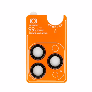 Karkaistu lasi Tel Protect Titanium Lens 99% AR kameralle iPhone 15 Pro/15 Pro Max:lle titaani (linssi 3 kpl)