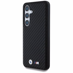 BMW Nahkainen Carbon MagSafe Suojakuori Samsung Galaxy S25:lle - musta