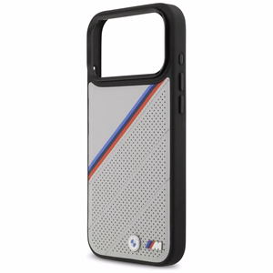 BMW M Tricolor Metal Logo MagSafe Suojakuori iPhone 17 Pro Max:lle - Harmaa