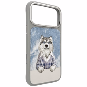 Nimmy Gentle Pets Series Dog MagSafe Suojakuori iPhone 17 Pro Max - Harmaa