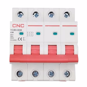 Miniature Circuit Breaker, 4P, 20A, Class C, 6kA