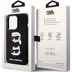 KARL LAGERFELD Suojakuori IPHONE 15 Prolle KLHCP15LSDHKCNK (Silicone KC) musta
