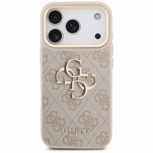 Guess 4G Big 4G Classic Logo Big Strap Metal Buttons -suojakuori iPhone 17 Pro - pinkki