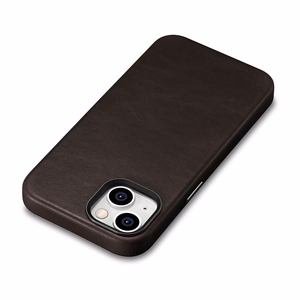 iCarer Öljyvaha Premium Nahkakotelo iPhone 14 Plus Magneettinen nahkakotelo MagSafe ruskea (WMI14220703-BN)