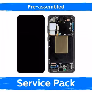 LCD-näyttö yhteensopiva Samsung S921 S24 kehyksellä / Marble Grey / (Esikoottu Service Pack)