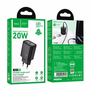 Laturi Hoco USB-C QC PD 20W N60 musta