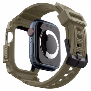 Spigen Rugged Armor Pro Hihna Apple Watch 10:lle (46MM) - vihreä