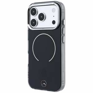 Mercedes Double Layer Iconic Logo -suojakuori laitteelle iPhone 18 Pro Max / 17 Pro Max, MagSafe-yhteensopiva – musta