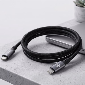 Blavec Zumi punottu kaapeli – Type C–Type C – PD 60W 3A, LCD-näyttö, 1 m, Apple CarPlay/Android Auto (CZU-CC3B10), musta