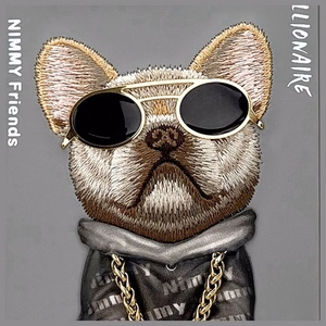 NIMMY Suojakuori GLASSES COOL DOG iPhone 16 Pro Max:lle harmaa