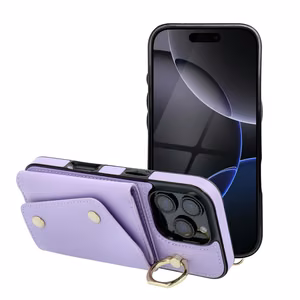 Suojakuori iPhone 16e (SE 4 2025) / 17e:lle Wonder lompakolla liila