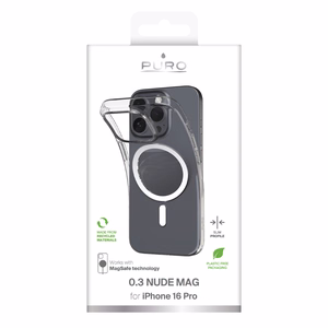 Puro 03 Mag MagSafe silikonisuoja iPhone 16 Pro - kirkas