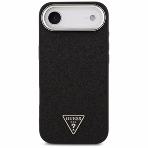 Guess Glitter Triangle Logo MagSafe -suojakuori iPhone 17 Air - musta