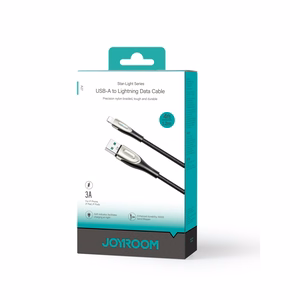 Joyroom Pioneer Series SA31-AL3 USB-A / Lightning 3A Kaapeli 1.2m - musta