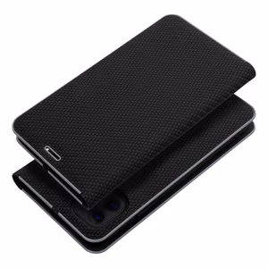 Läppäsuojakuori iPhone 16 PLUS:lle Luna Book Carbon musta