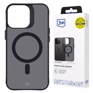 3mk Smoke MagCase MagSafe-suojakuori iPhone 15 Pro Max:lle - puoliläpinäkyvä