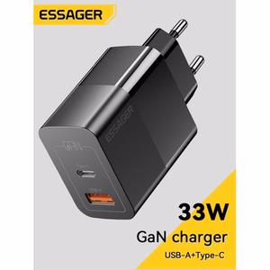 Charger Essager "GaN Pinson" Black 33W (PD / QC3.0)