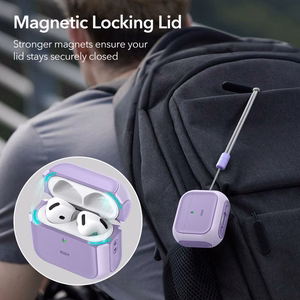 ESR Orbit Halolock MagSafe kotelo Apple AirPods 4 - violetti