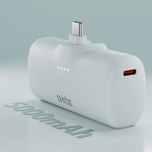 SBS EcoPower 5000 mAh 10W Powerbank sisäänrakennetulla USB-C-portilla - harmaa